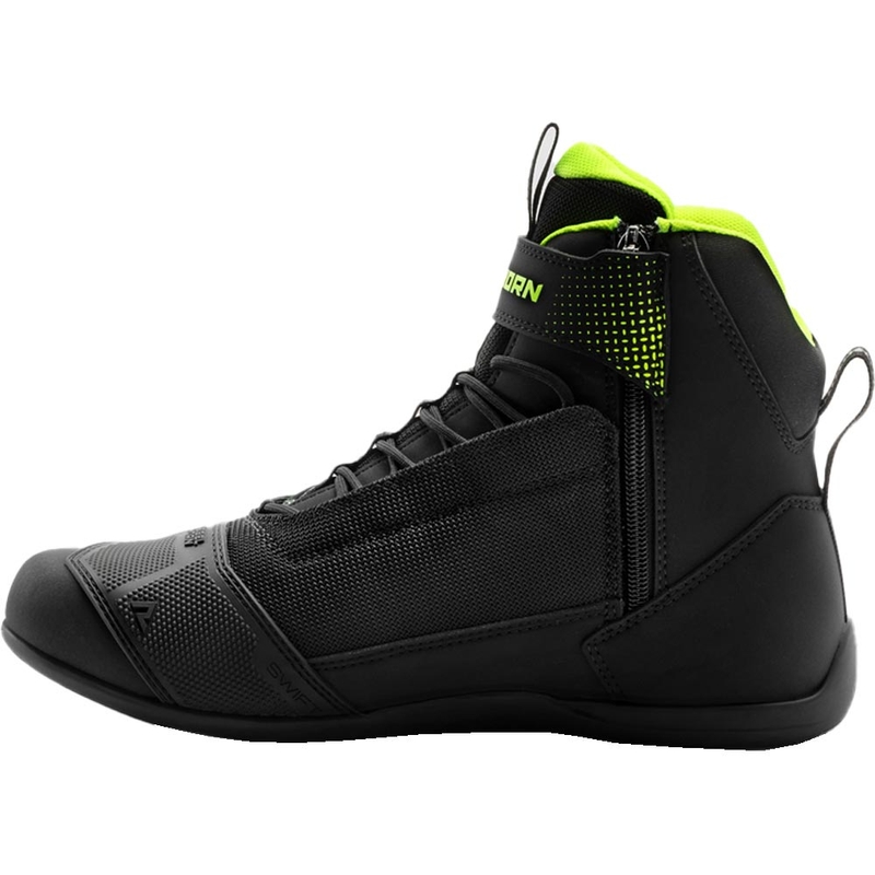 Bottes de moto Rebelhorn Swift noir et jaune fluo