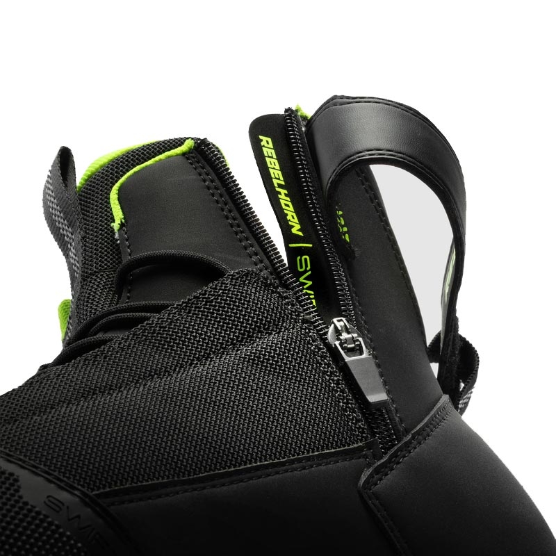 Bottes de moto Rebelhorn Swift noir et jaune fluo