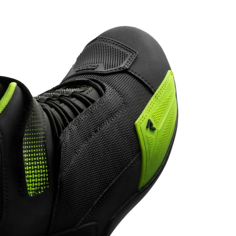 Bottes de moto Rebelhorn Swift noir et jaune fluo