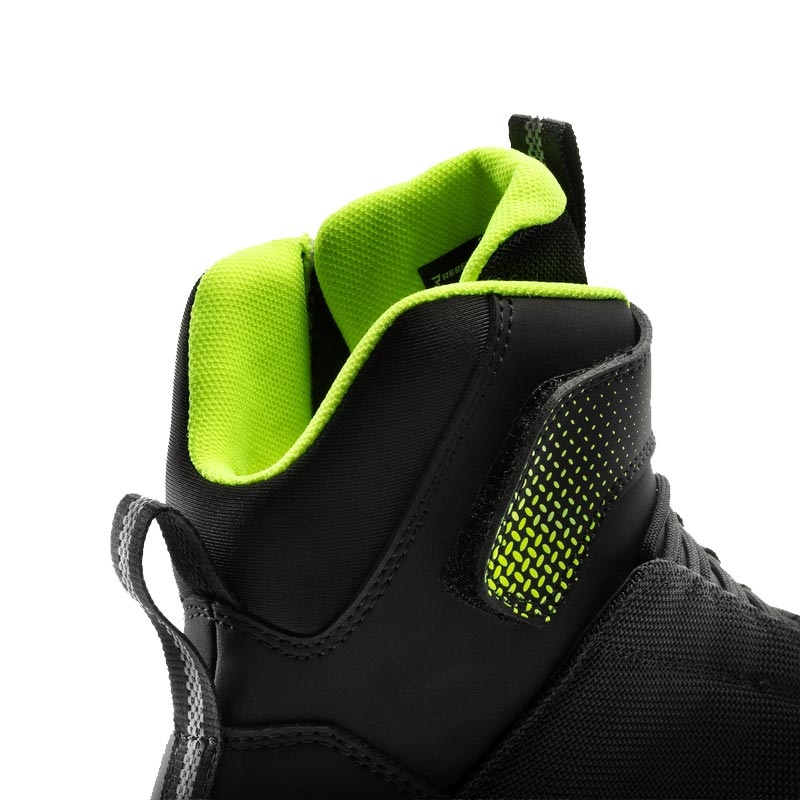 Bottes de moto Rebelhorn Swift noir et jaune fluo