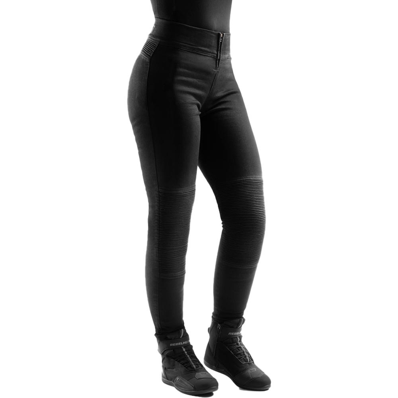 Leggings de moto courts pour femme Rebelhorn Chica noirs