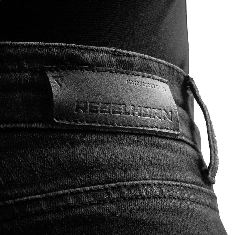 Jean de moto Rebelhorn Classic Monolayer noir délavé