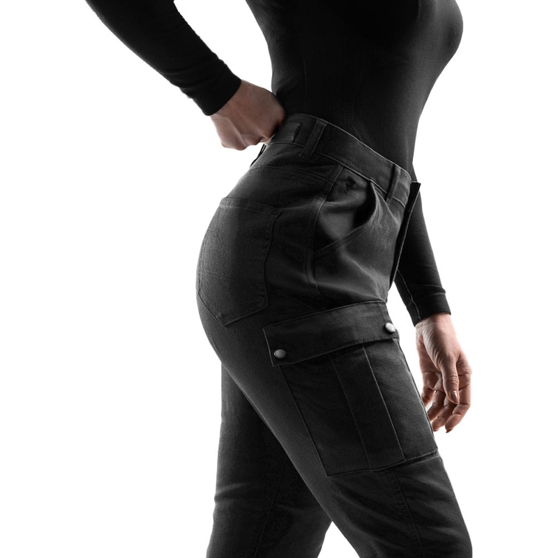 Jean moto femme Rebelhorn Faster noir