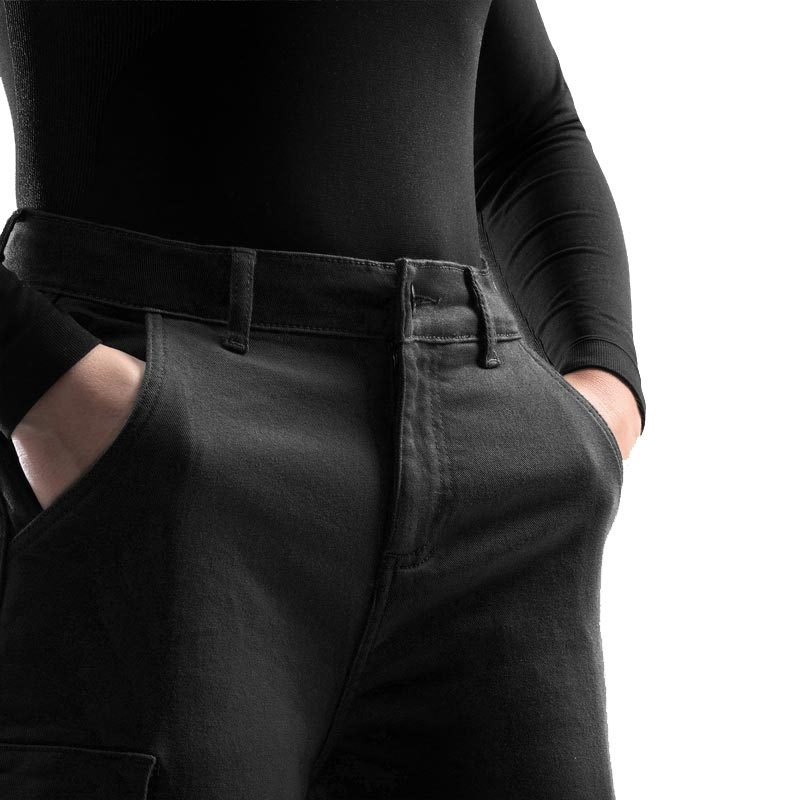 Jean moto femme Rebelhorn Faster noir