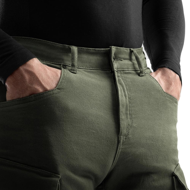 Jean de moto vert Rebelhorn Faster