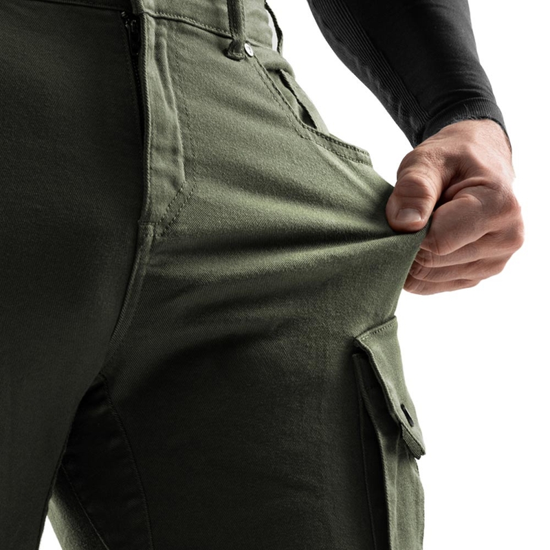 Jean de moto court Rebelhorn Faster vert