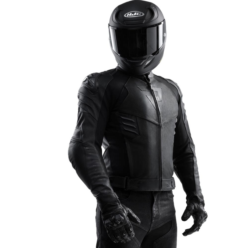Blouson de moto en cuir noir Rebelhorn Vandal 2