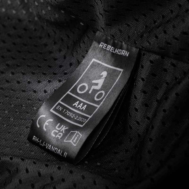 Blouson de moto en cuir noir Rebelhorn Vandal 2