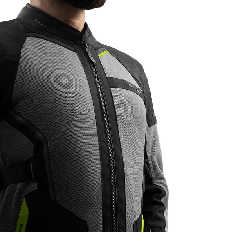 Blouson de moto Rebelhorn Scandal 3 noir-gris-jaune fluo