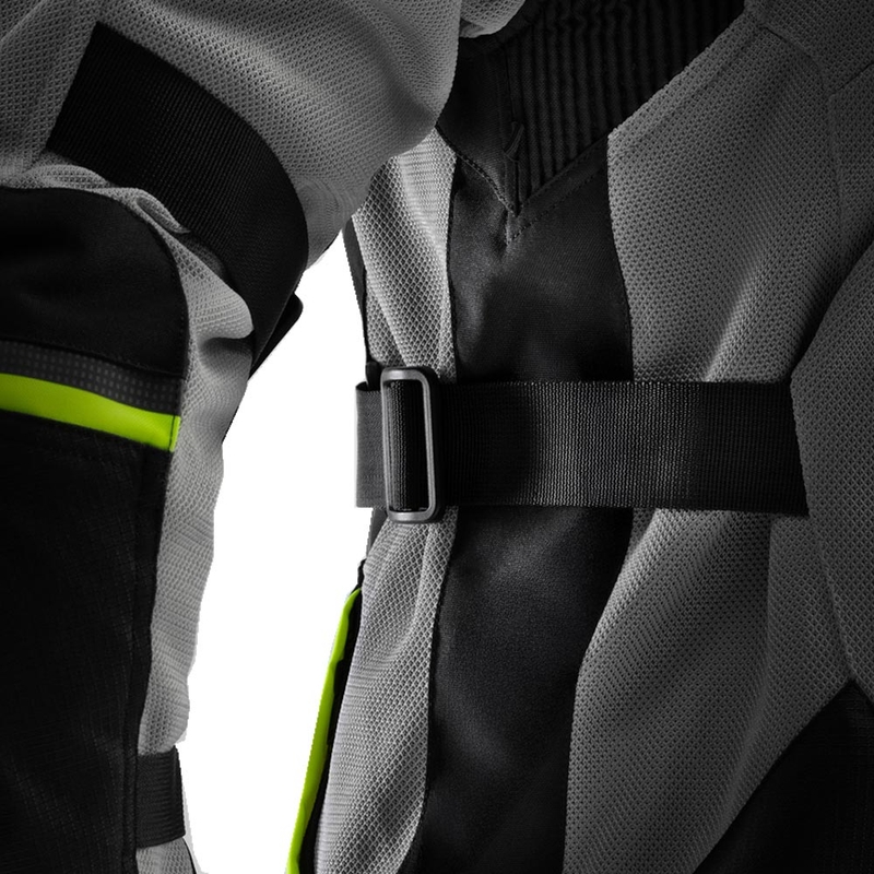 Blouson de moto Rebelhorn Scandal 3 noir-gris-jaune fluo