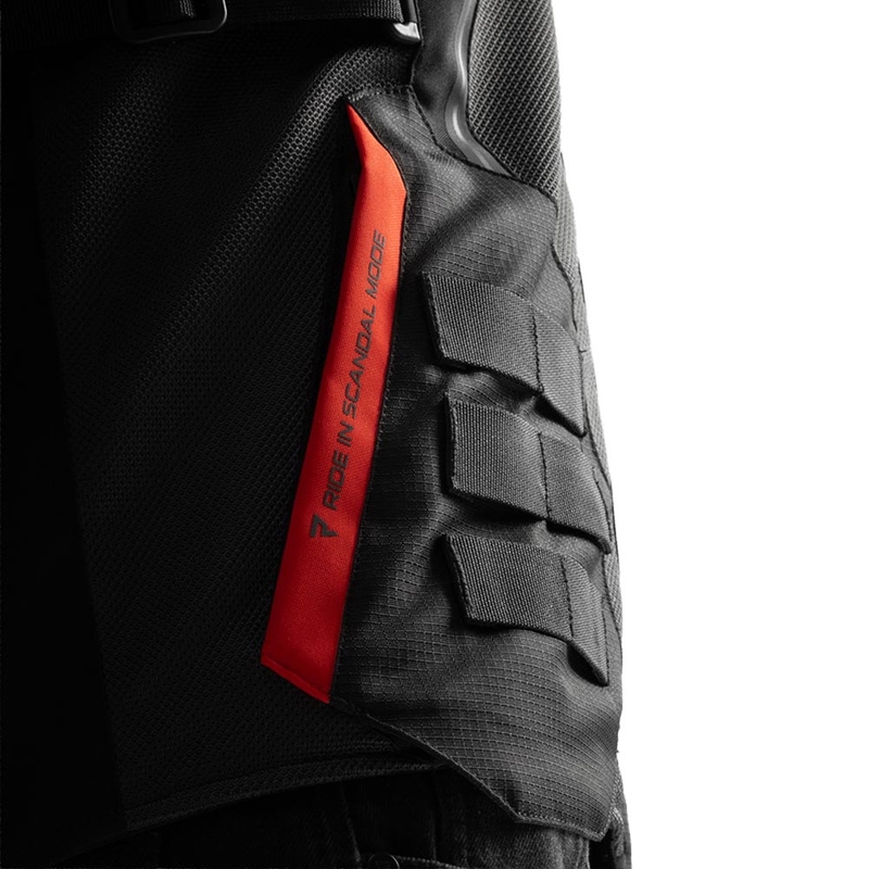 Blouson de moto Rebelhorn Scandal 3 gris foncé-noir-rouge