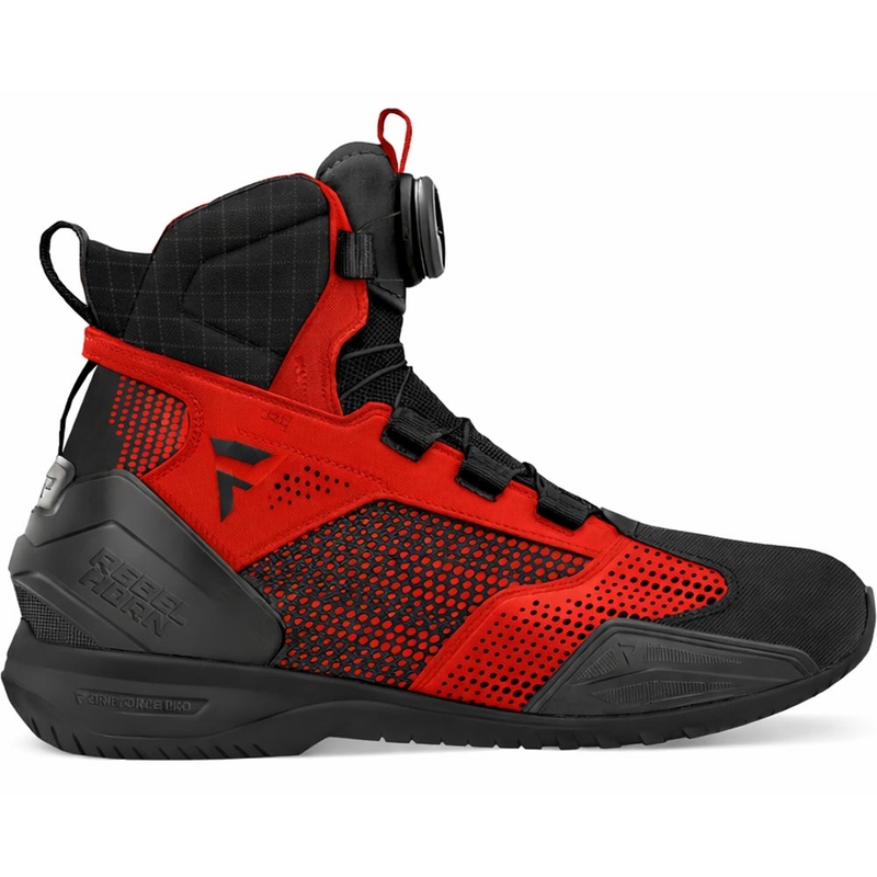 Bottes de moto Rebelhorn Core noires et rouges