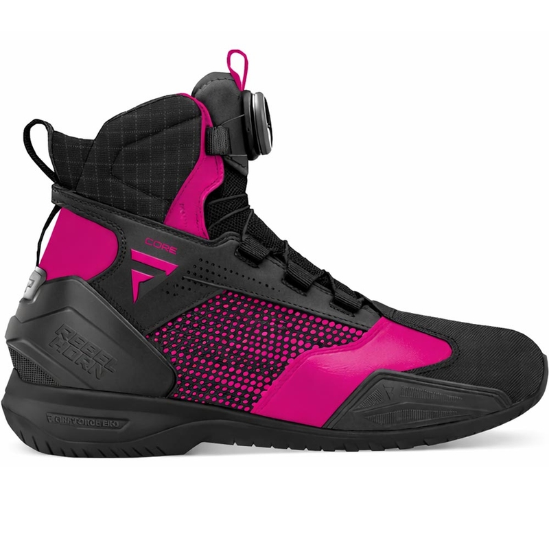 Bottes de moto Rebelhorn Core noires et roses
