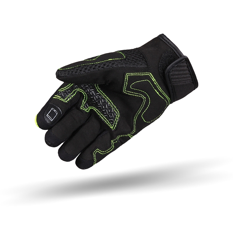 Gants de moto Street Racer Stunt Noir-Jaune Fluo