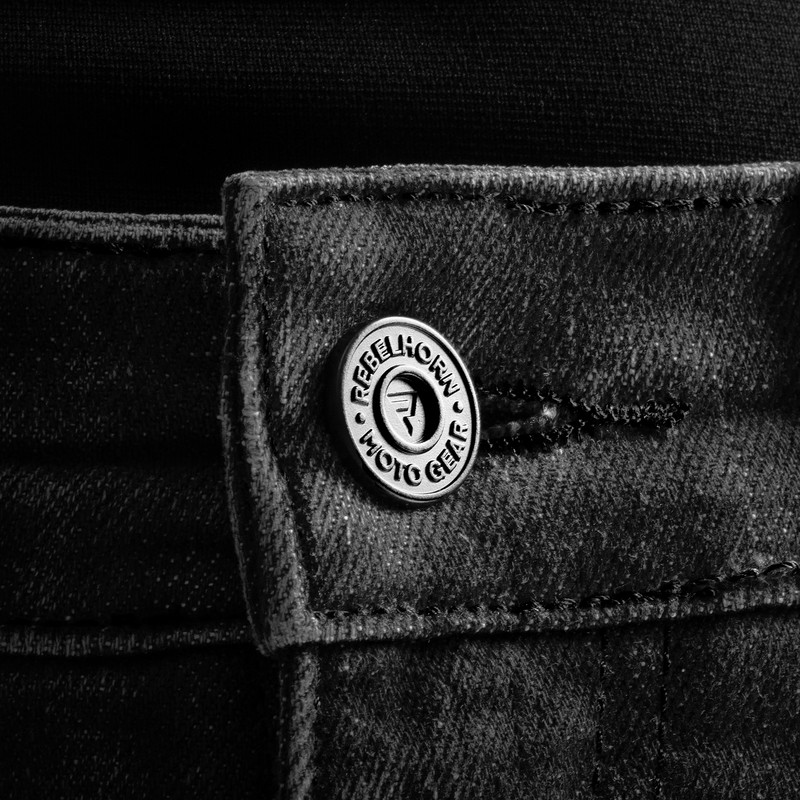 Jean moto femme Rebelhorn Classic Monolayer noir délavé