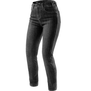 Jean moto court pour femme Rebelhorn Classic Monolayer noir délavé