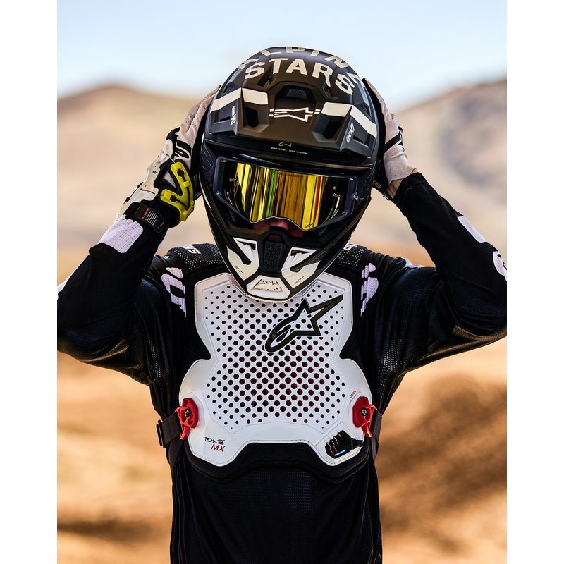 Gilet airbag Alpinestars TECH-AIR®MX PLASMA blanc-noir-rouge