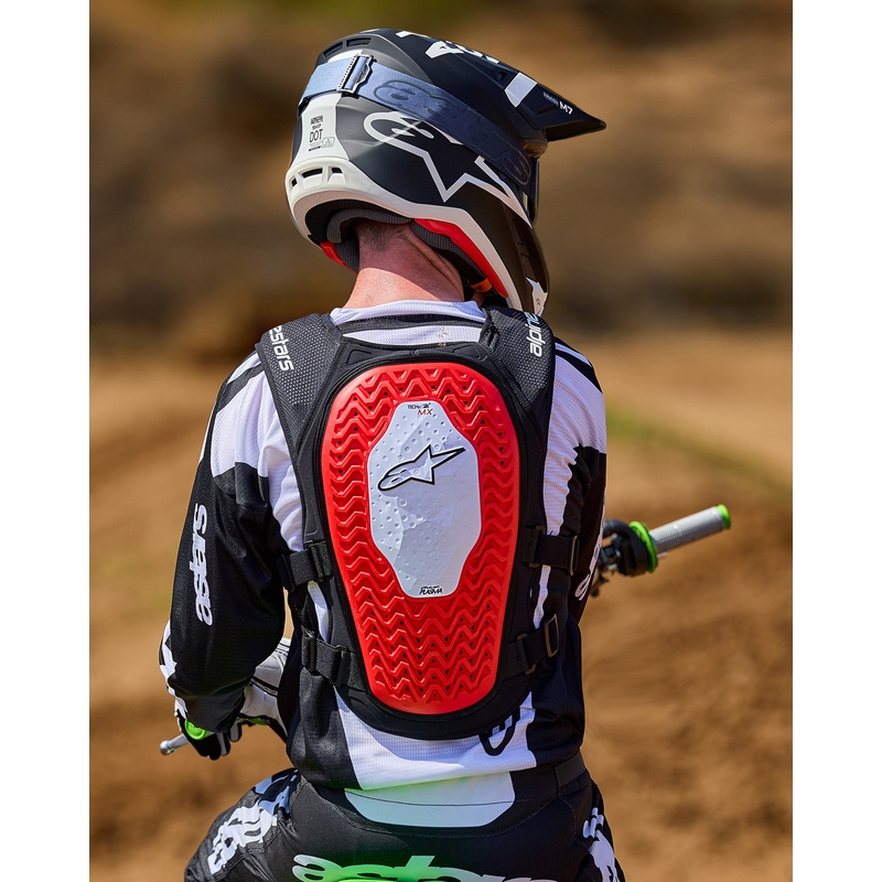 Gilet airbag Alpinestars TECH-AIR®MX PLASMA blanc-noir-rouge