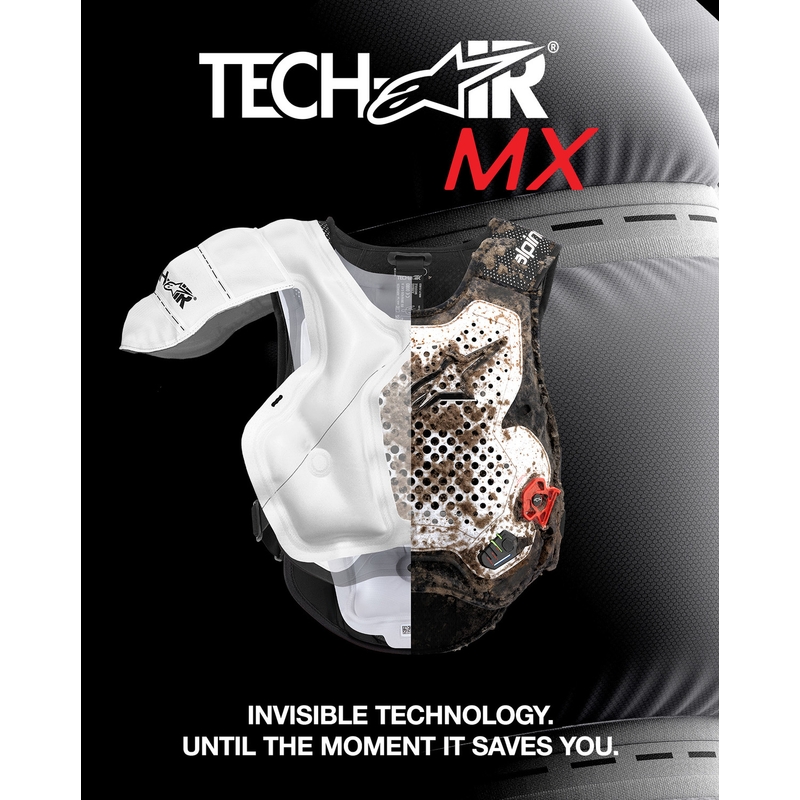 Gilet airbag Alpinestars TECH-AIR®MX PLASMA blanc-noir-rouge