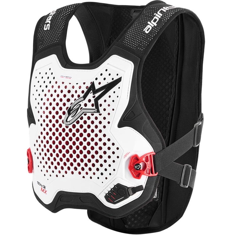 Gilet airbag Alpinestars TECH-AIR®MX PLASMA blanc-noir-rouge