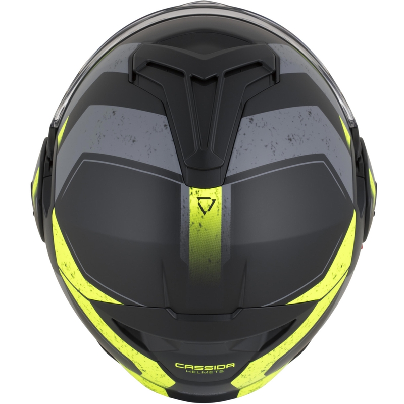Casque de moto modulable Cassida MultiFlip Korp noir mat-jaune fluo-gris