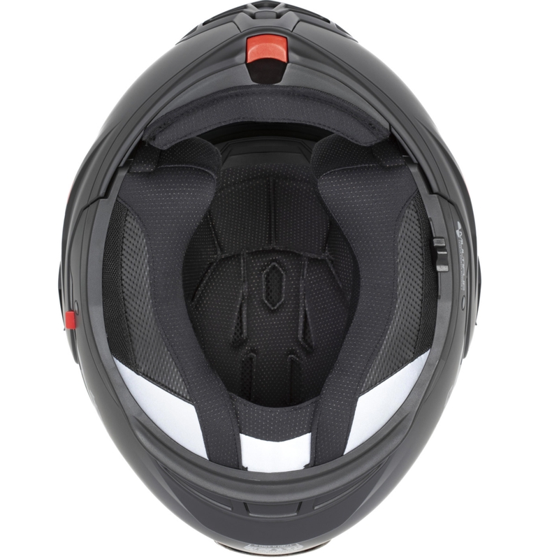 Casque de moto modulable Cassida MultiFlip Korp noir mat-jaune fluo-gris