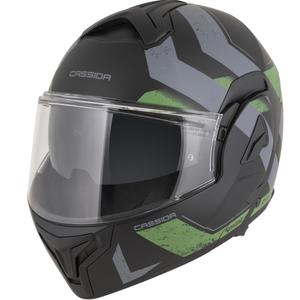 Casque de moto modulable Cassida MultiFlip Korp noir mat-vert-gris