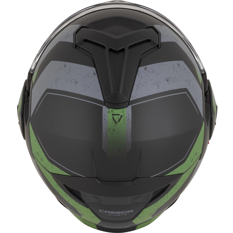 Casque de moto modulable Cassida MultiFlip Korp noir mat-vert-gris