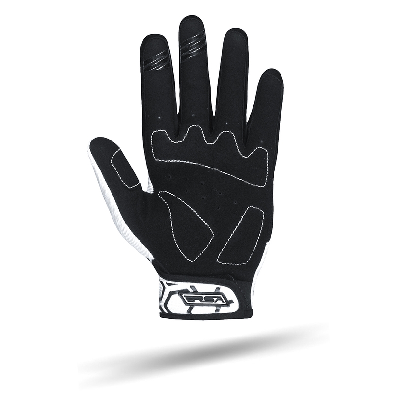 Gants moto RSA MX EVO noir et blanc