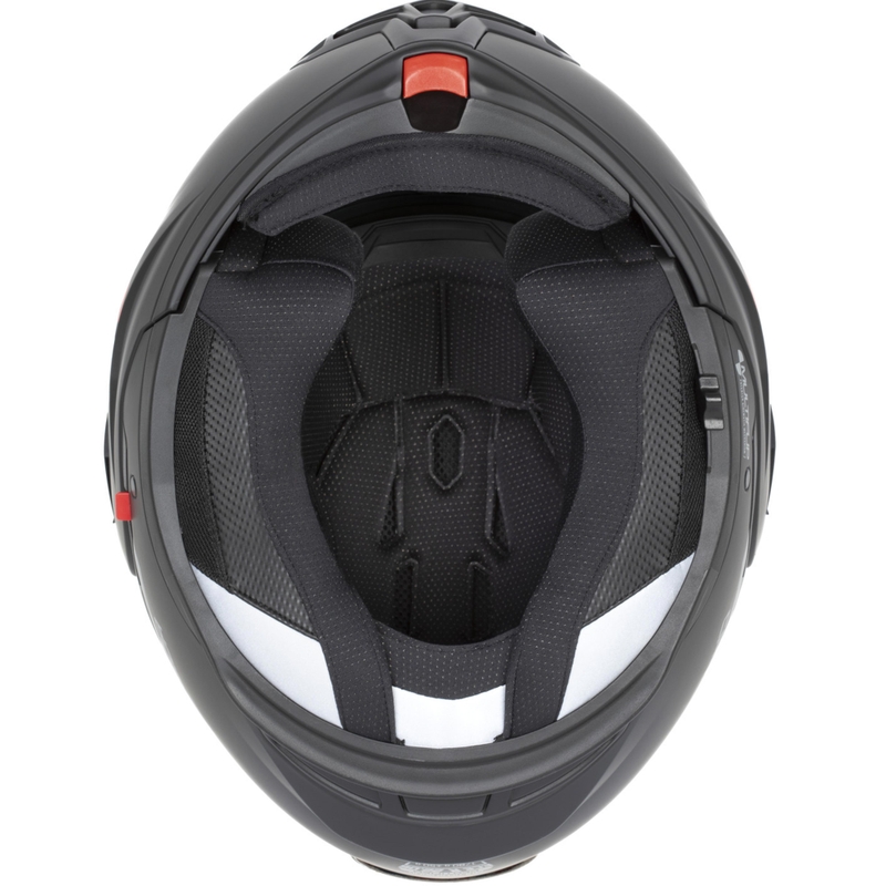 Casque de moto modulable Cassida MultiFlip Korp noir mat-gris foncé-gris