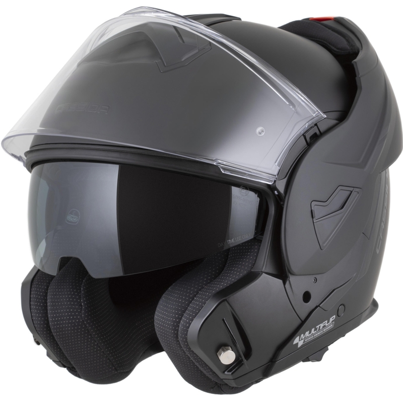Casque de moto modulable Cassida MultiFlip Solid Blackout noir mat