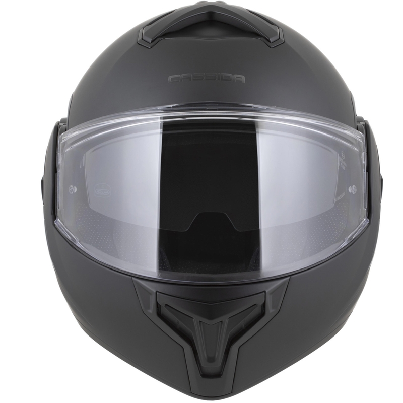 Casque de moto modulable Cassida MultiFlip Solid Blackout noir mat