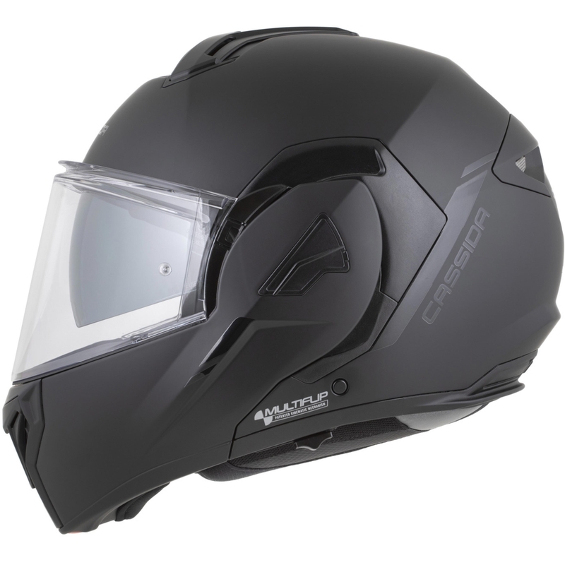 Casque de moto modulable Cassida MultiFlip Solid Blackout noir mat