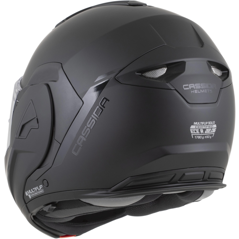 Casque de moto modulable Cassida MultiFlip Solid Blackout noir mat