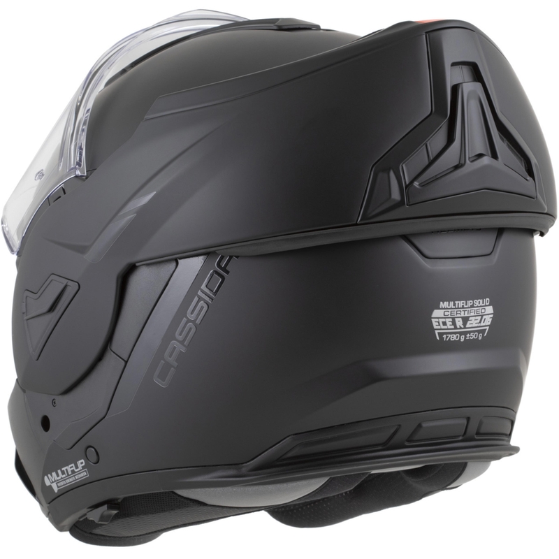 Casque de moto modulable Cassida MultiFlip Solid Blackout noir mat