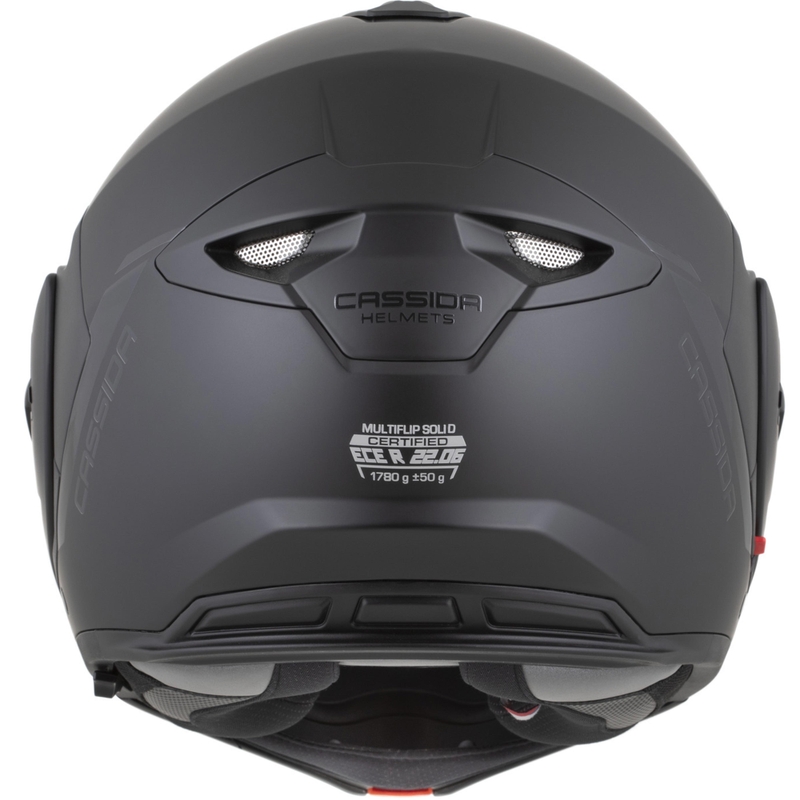 Casque de moto modulable Cassida MultiFlip Solid Blackout noir mat