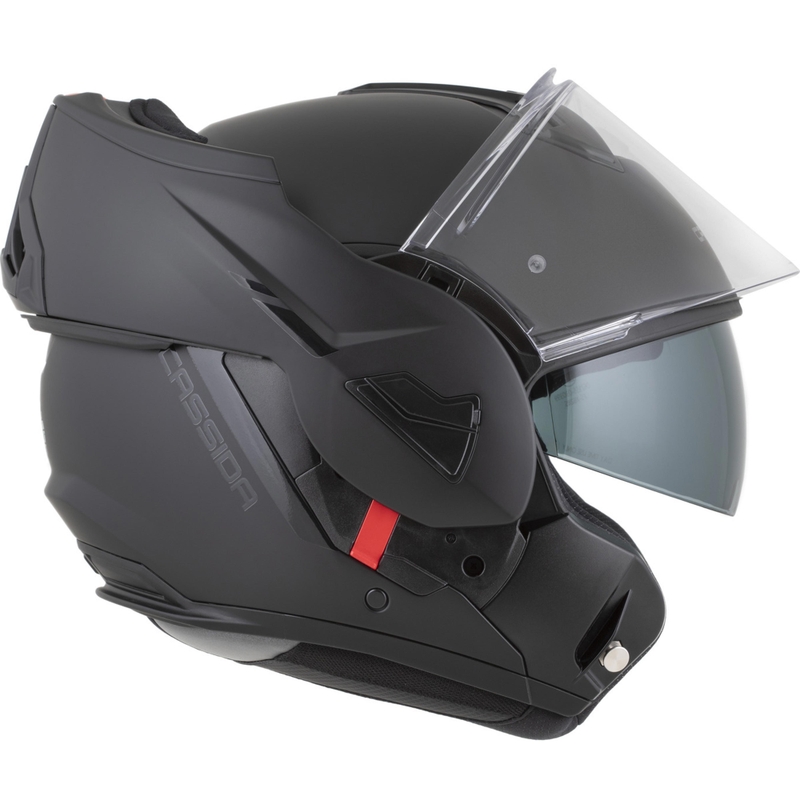 Casque de moto modulable Cassida MultiFlip Solid Blackout noir mat