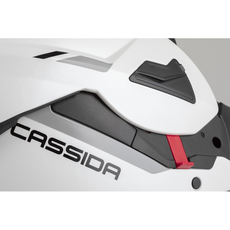 Casque de moto modulable Cassida MultiFlip Solid blanc nacré-noir