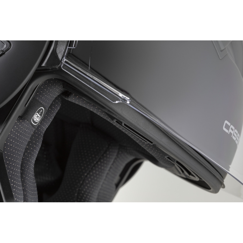 Casque de moto modulable Cassida MultiFlip Solid blanc nacré-noir