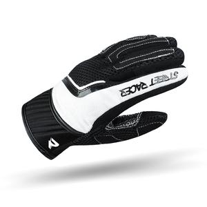Gants de moto Street Racer Stunt noir et blanc
