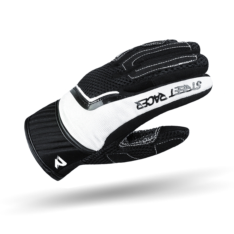 Gants de moto Street Racer Stunt Noir-Blanc
