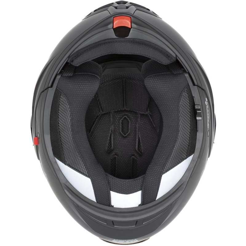Casque de moto modulable Cassida MultiFlip Solid blanc nacré-noir