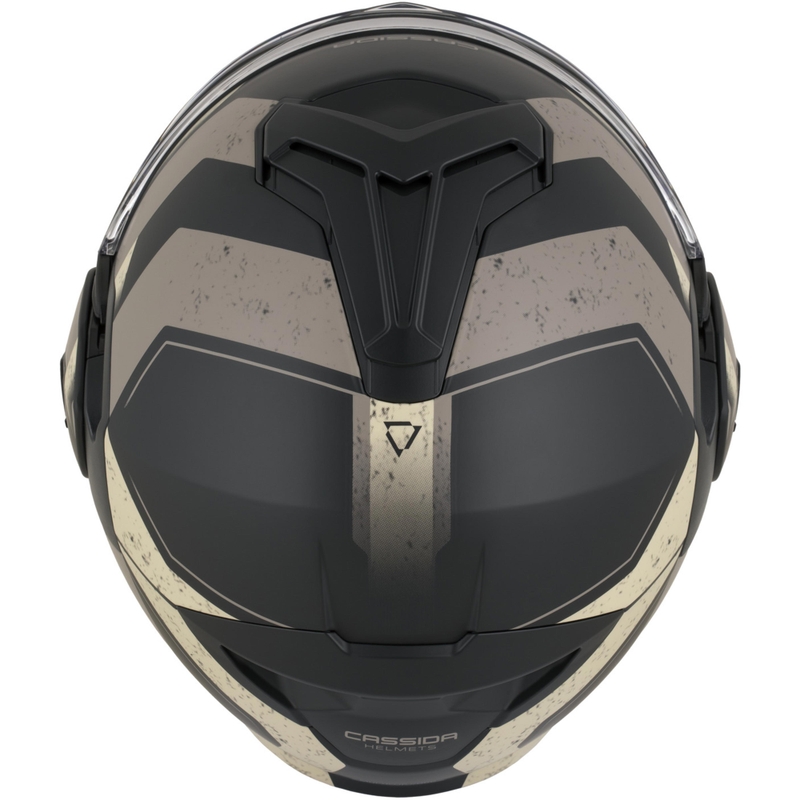 Casque de moto modulable Cassida MultiFlip Korp noir mat sable kaki