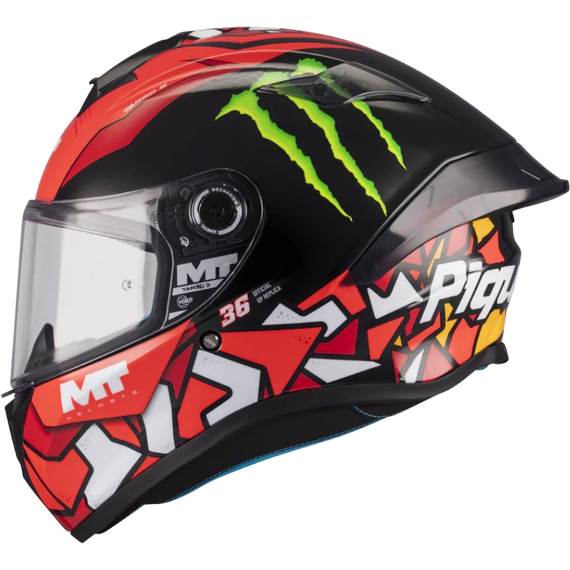 Casque intégral de moto MT Targo S Piqueras B5 noir-rouge
