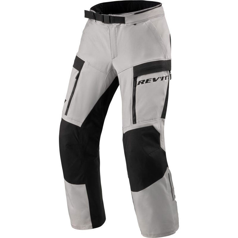Pantalon de moto court Revit Offtrack 3 H2O argent-noir