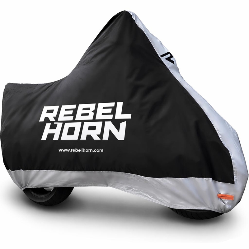Housse de moto Rebelhorn Shelter noir et argent