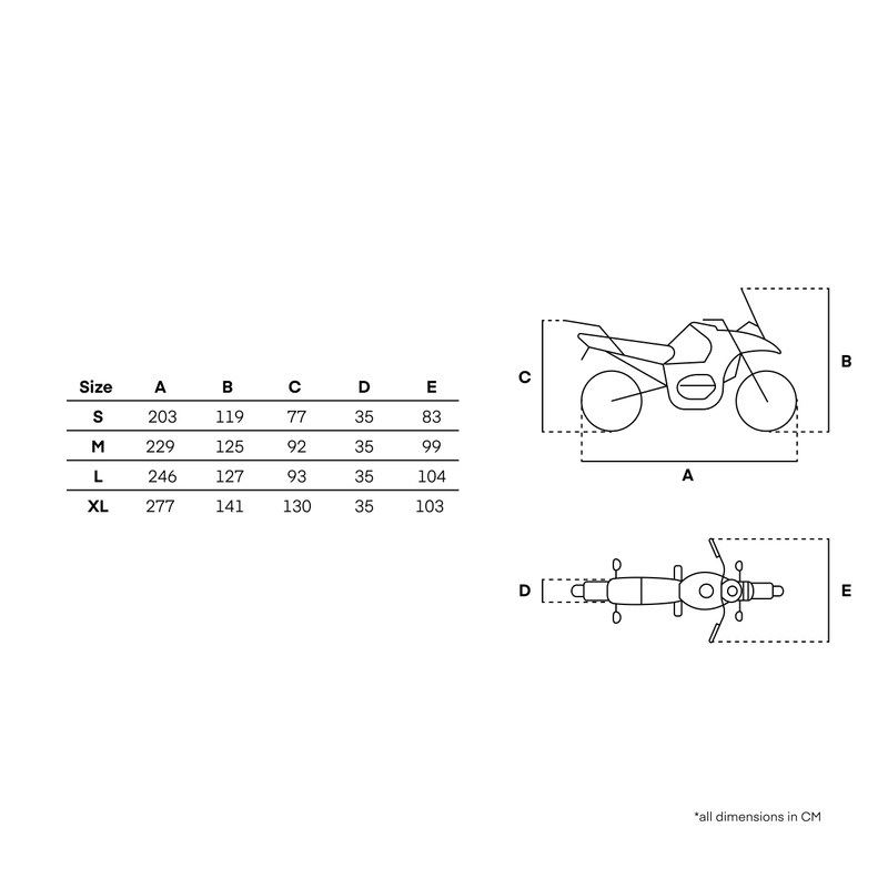 Housse de moto Rebelhorn Shelter noir et argent