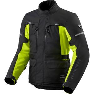 Blouson de moto Revit Outback 5 H2O noir et jaune fluo