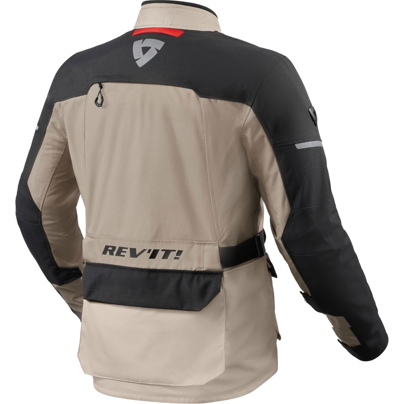 Blouson de moto Revit Outback 5 H2O, couleur sable et noir