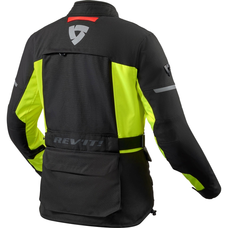 Veste de moto pour femme Revit Outback 5 H2O, noir et jaune fluo